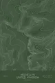 Pen-plotted topographic map of Helvellyn, United Kingdom in white ink on green paper