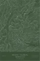Pen-plotted topographic map of Mount Toubkal, Morocco in white ink on green paper