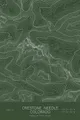 Pen-plotted topographic map of Crestone Needle, Colorado in white ink on green paper