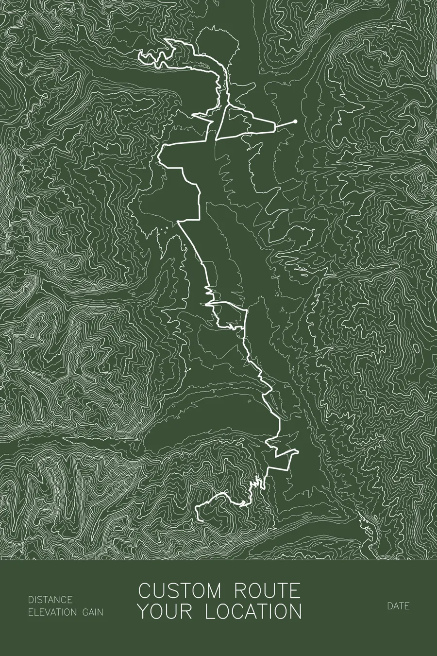 Custom Route Map, Green colorway