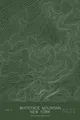 Pen-plotted topographic map of Whiteface Mountain, New York in white ink on green paper