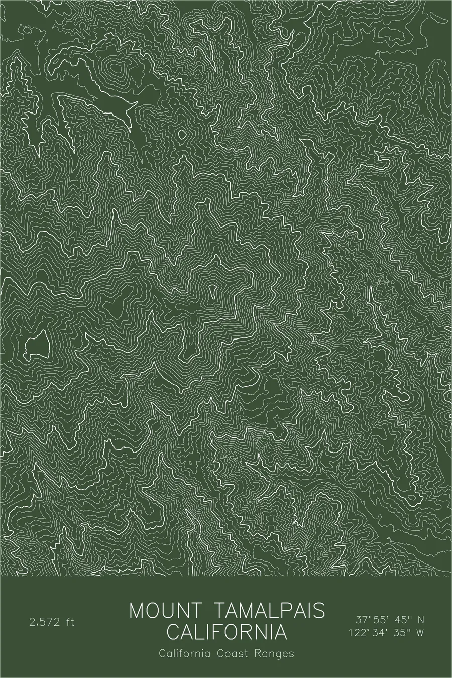 Mount Tamalpais, Green colorway