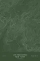 Pen-plotted topographic map of Dix Mountain, New York in white ink on green paper