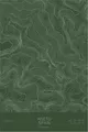 Pen-plotted topographic map of Aneto, Spain in white ink on green paper