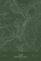 Pen-plotted topographic map of Dom, Switzerland in white ink on green paper