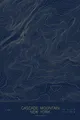 Pen-plotted topographic map of Cascade Mountain, New York in gold ink on navy paper