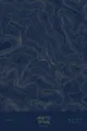 Pen-plotted topographic map of Aneto, Spain in gold ink on navy paper