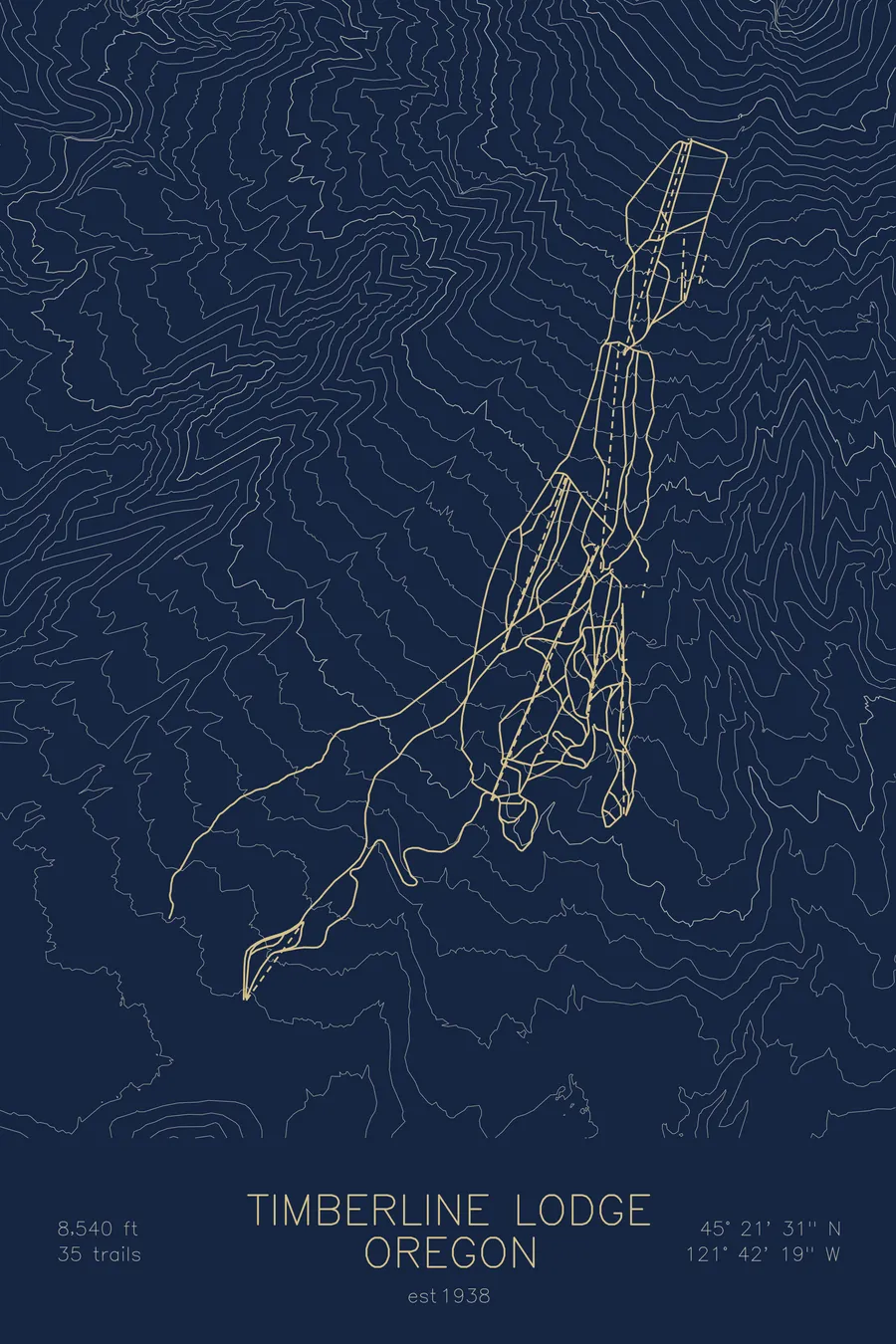 Timberline Lodge, Navy colorway