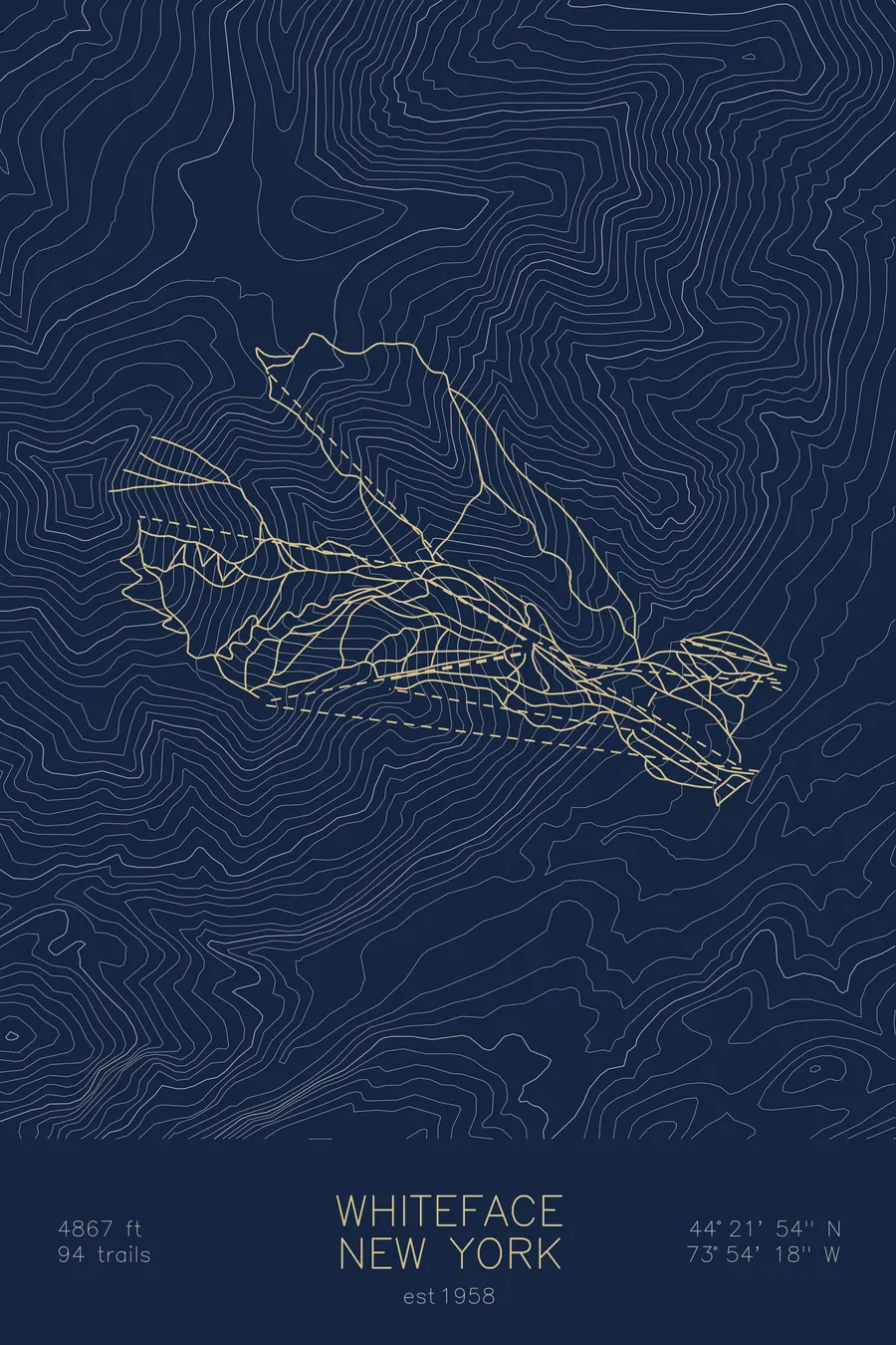 Whiteface Mountain, Navy colorway