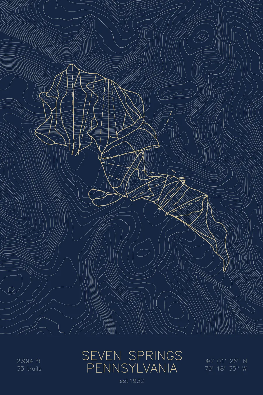 Seven Springs, Navy colorway