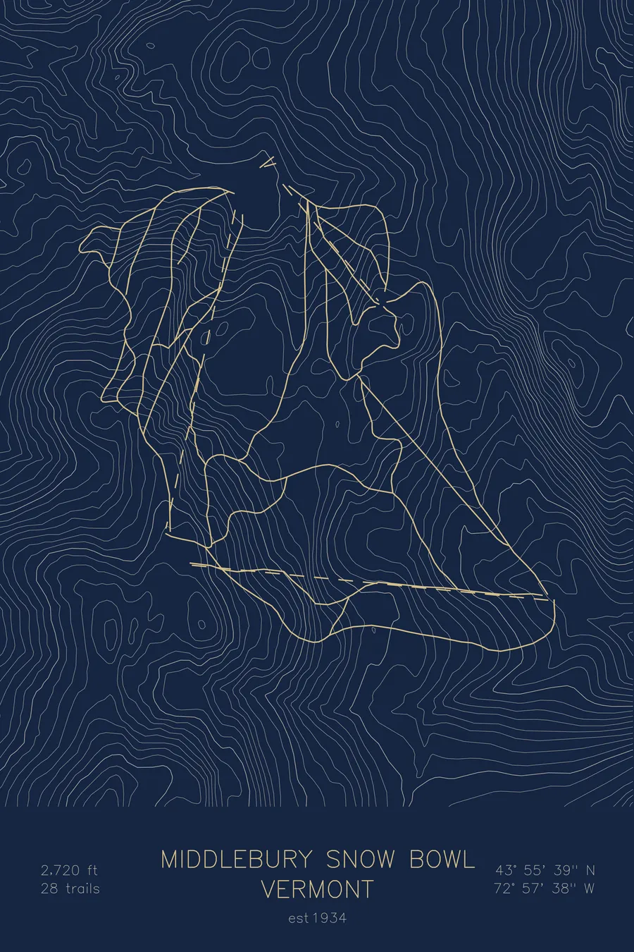 Middlebury Snow Bowl, Navy colorway