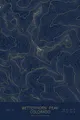 Pen-plotted topographic map of Wetterhorn Peak, Colorado in gold ink on navy paper