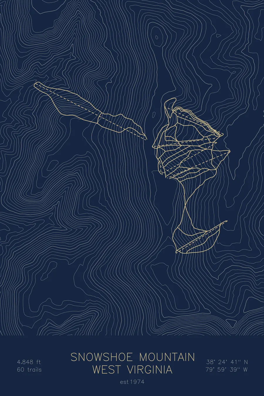 Snowshoe Mountain, Navy colorway