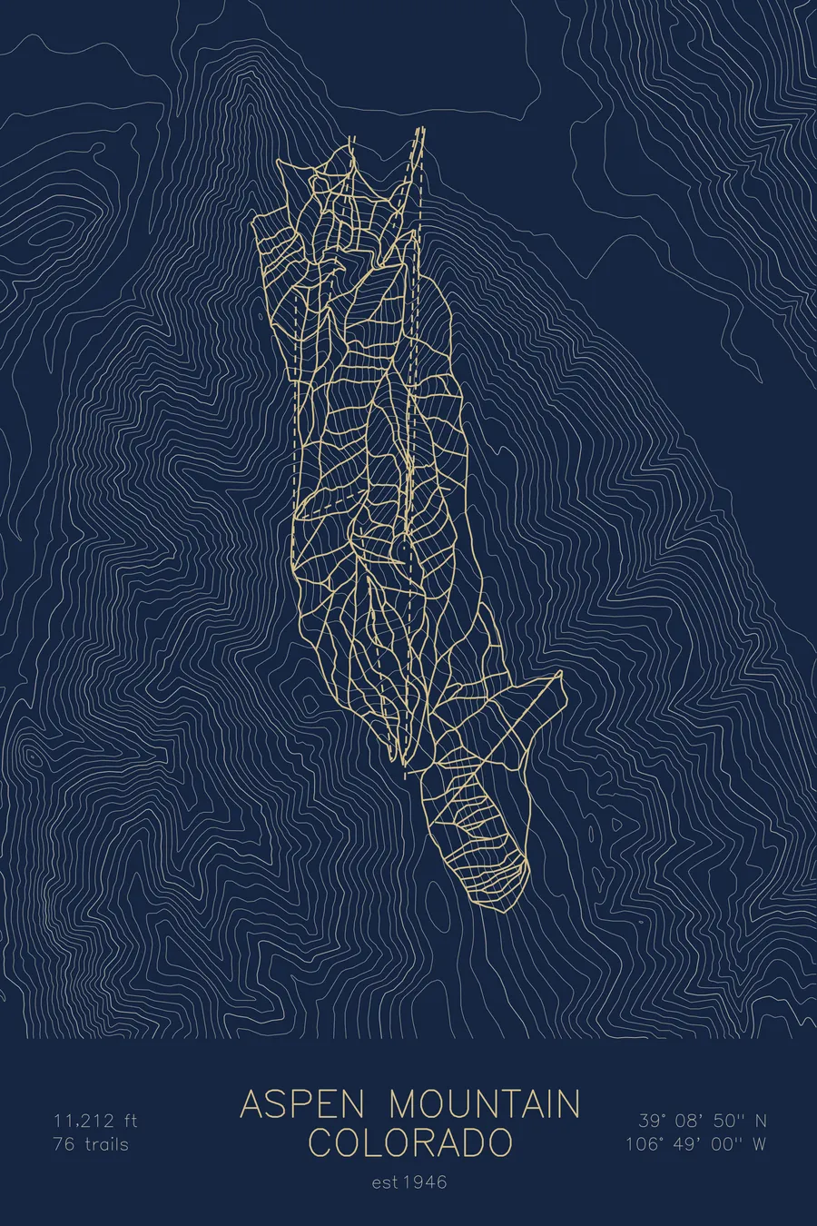 Aspen Mountain, Navy colorway