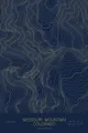 Pen-plotted topographic map of Missouri Mountain, Colorado in gold ink on navy paper