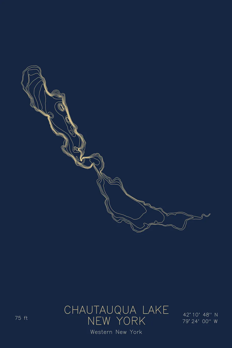 Chautauqua Lake, Navy colorway