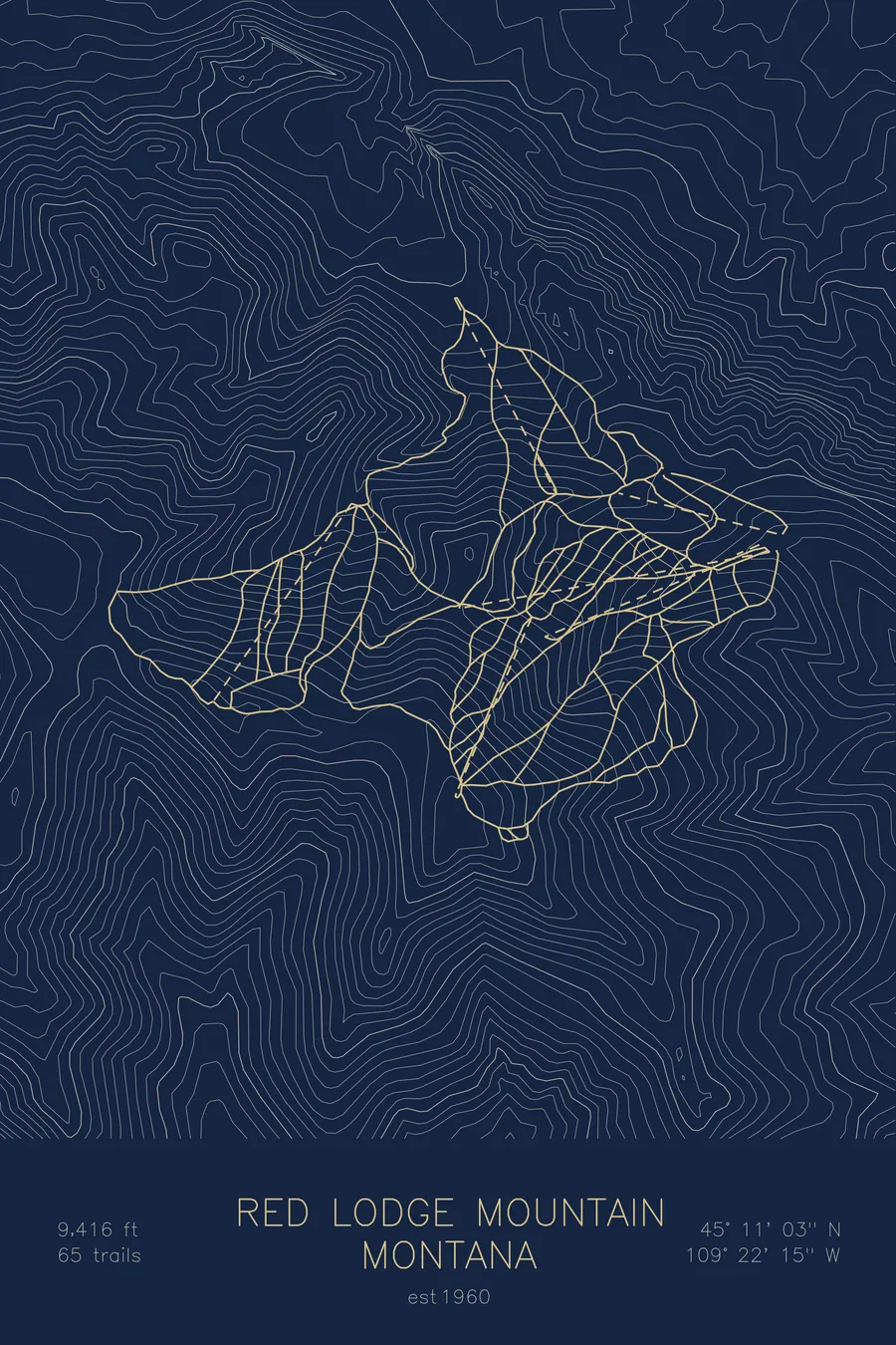 Red Lodge Mountain, Navy colorway