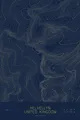 Pen-plotted topographic map of Helvellyn, United Kingdom in gold ink on navy paper