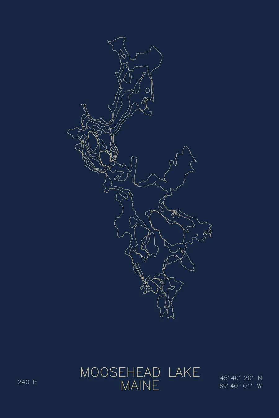 Moosehead Lake, Navy colorway