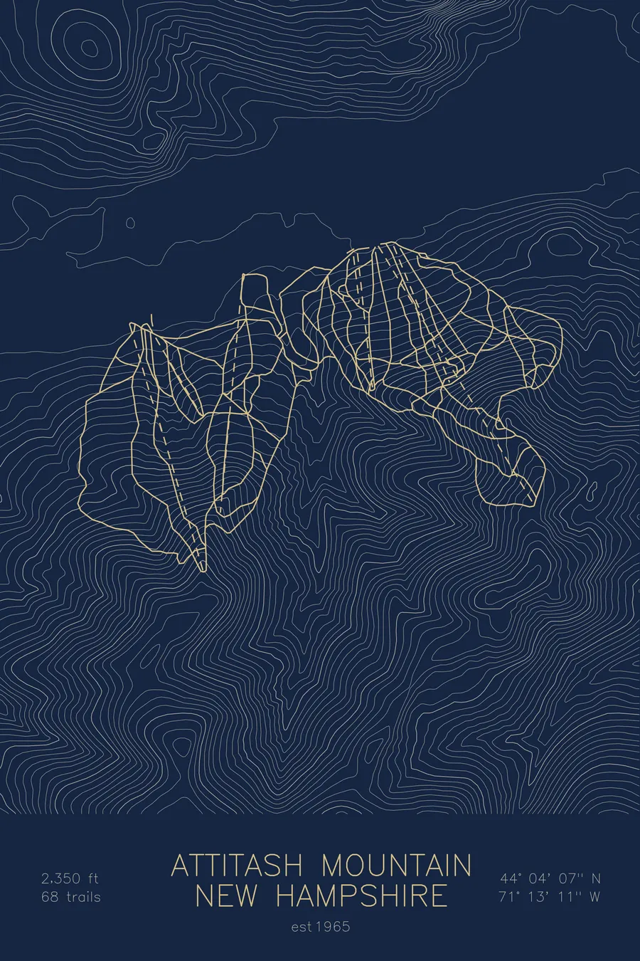 Attitash Mountain, Navy colorway