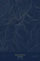 Pen-plotted topographic map of Mulhacen, Spain in gold ink on navy paper