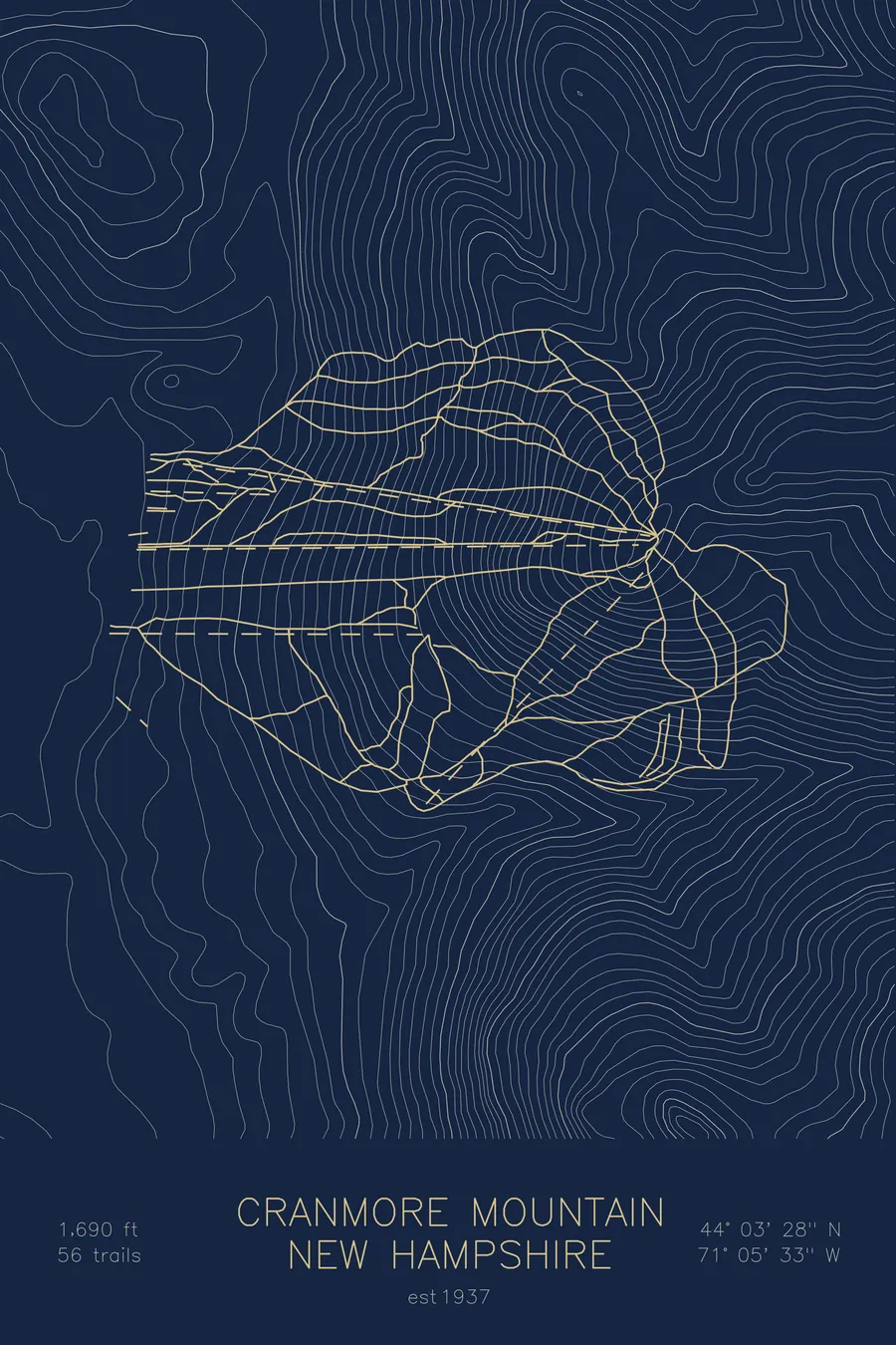 Cranmore Mountain, Navy colorway
