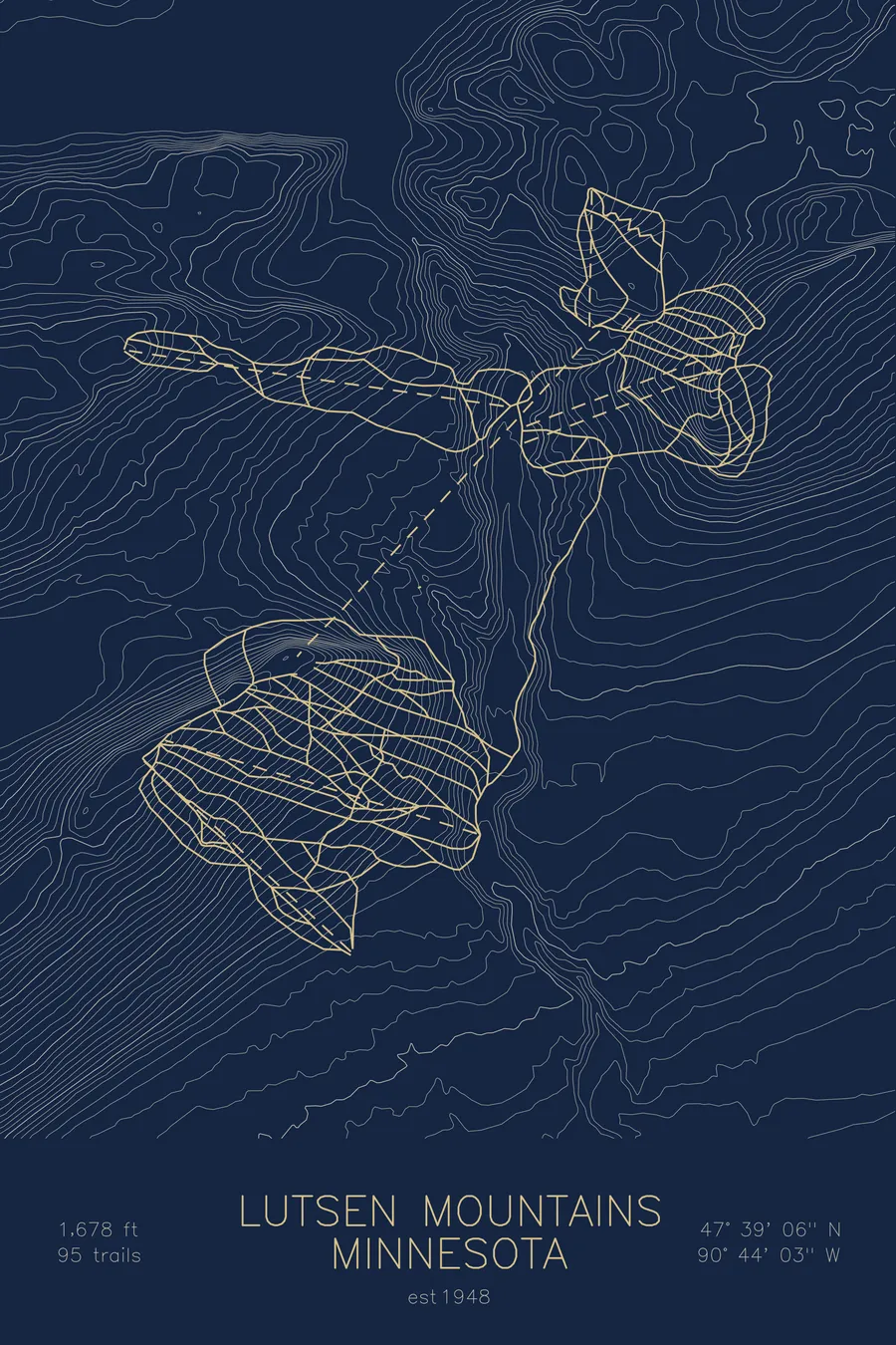 Lutsen Mountains, Navy colorway