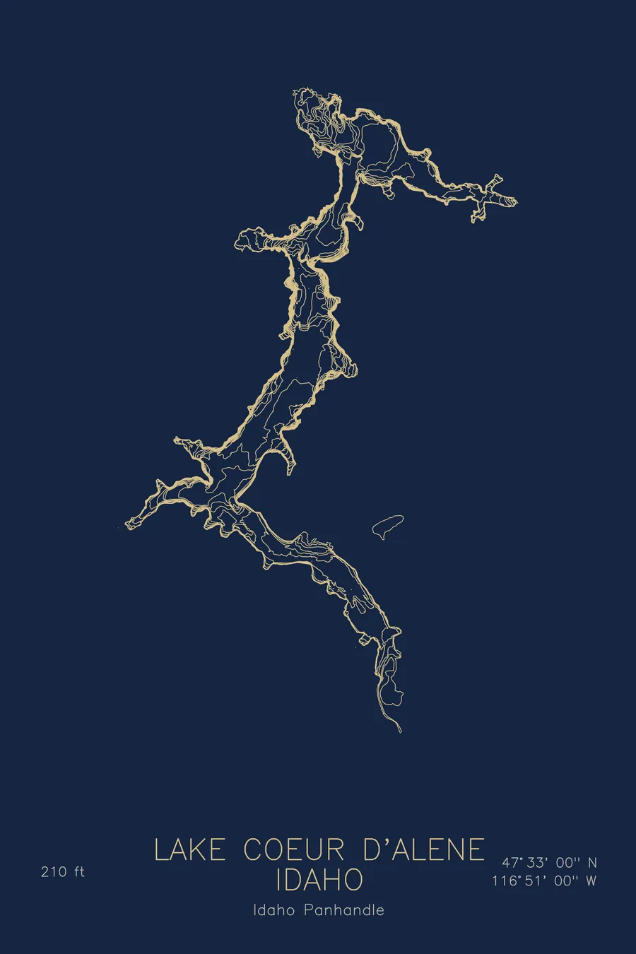 Lake Coeur d'Alene, Navy colorway