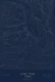 Pen-plotted topographic map of Lone Peak, Utah in gold ink on navy paper