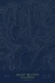Pen-plotted topographic map of Mount Belford, Colorado in gold ink on navy paper