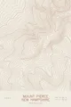 Pen-plotted topographic map of Mount Pierce, New Hampshire in bronze ink on cream paper
