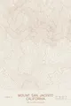 Pen-plotted topographic map of Mount San Jacinto, California in bronze ink on cream paper