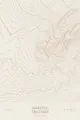 Pen-plotted topographic map of Kilimanjaro / Mawenzi, Tanzania in bronze ink on cream paper