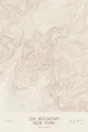 Pen-plotted topographic map of Dix Mountain, New York in bronze ink on cream paper