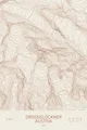 Pen-plotted topographic map of Grossglockner, Austria in bronze ink on cream paper