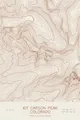 Pen-plotted topographic map of Kit Carson Peak, Colorado in bronze ink on cream paper