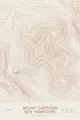 Pen-plotted topographic map of Mount Carrigain, New Hampshire in bronze ink on cream paper