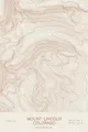 Pen-plotted topographic map of Mount Lincoln, Colorado in bronze ink on cream paper
