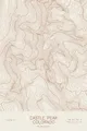 Pen-plotted topographic map of Castle Peak, Colorado in bronze ink on cream paper