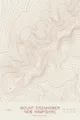 Pen-plotted topographic map of Mount Eisenhower, New Hampshire in bronze ink on cream paper