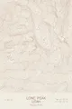 Pen-plotted topographic map of Lone Peak, Utah in bronze ink on cream paper