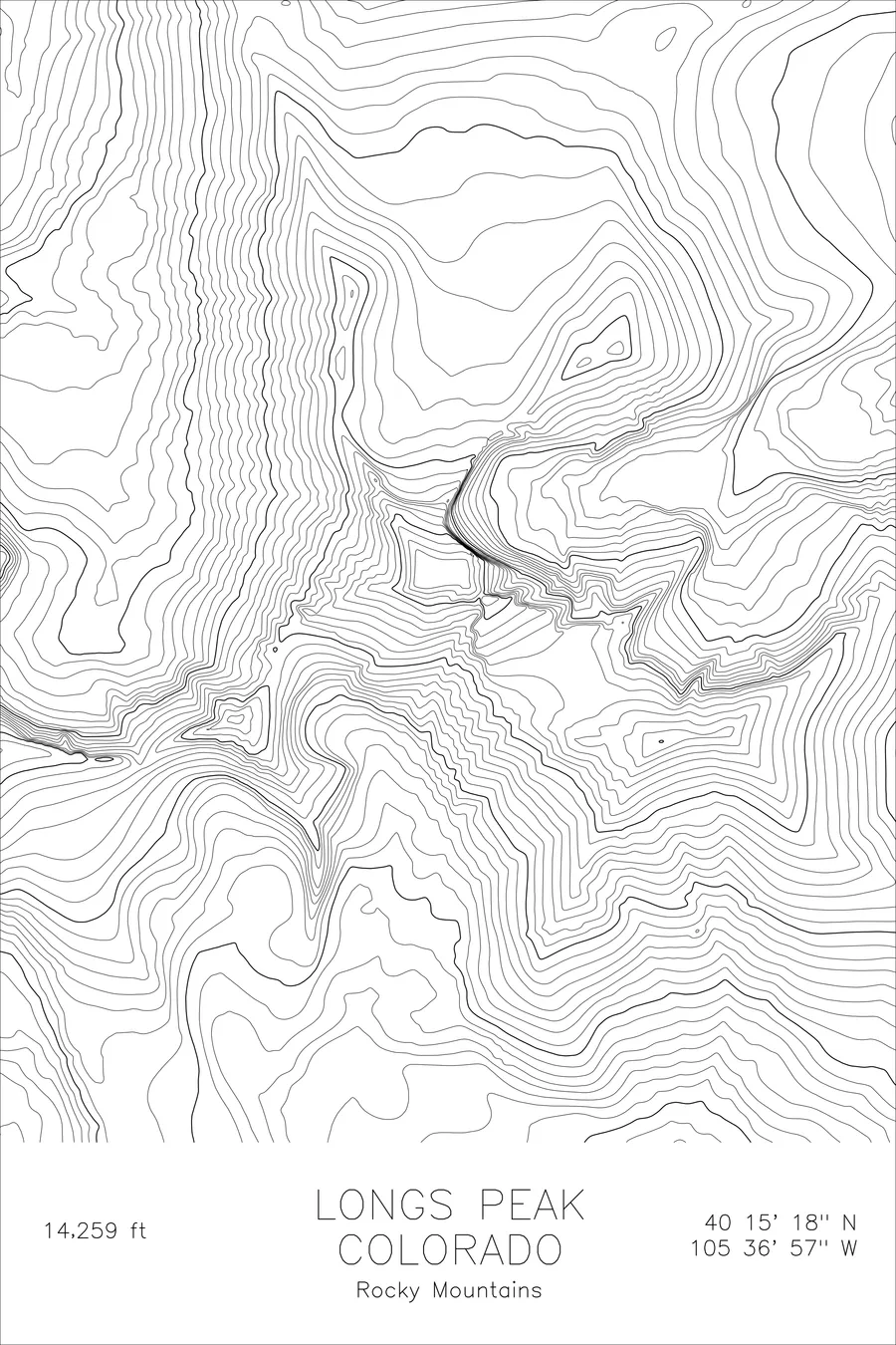 Longs Peak — White