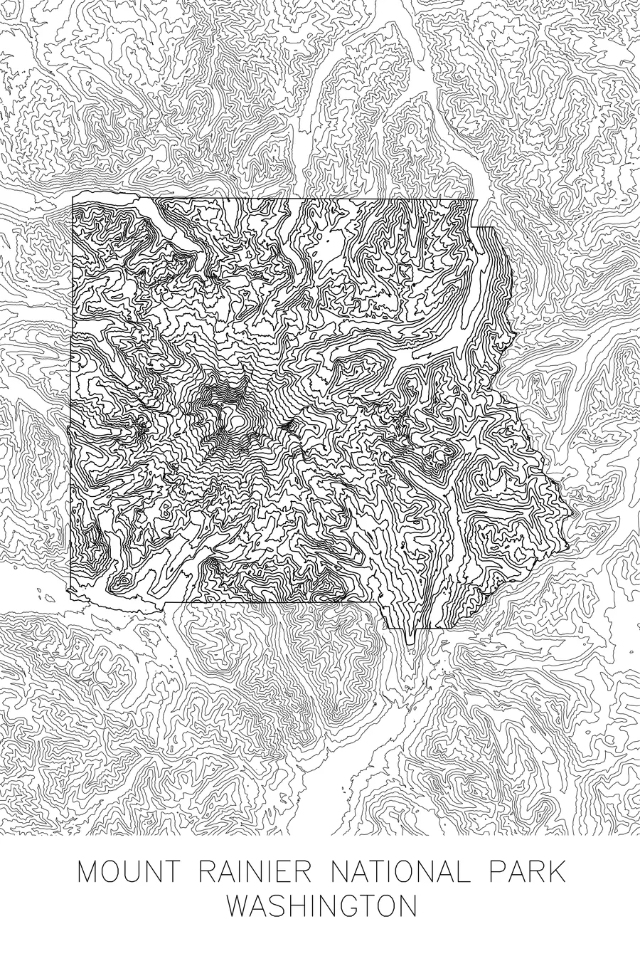 Mount Rainier National Park, White colorway