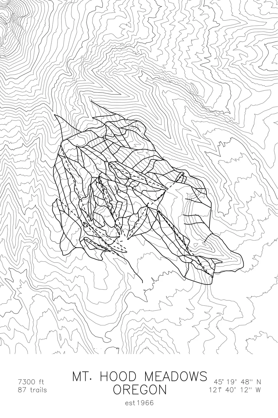 Mount Hood Meadows, White colorway