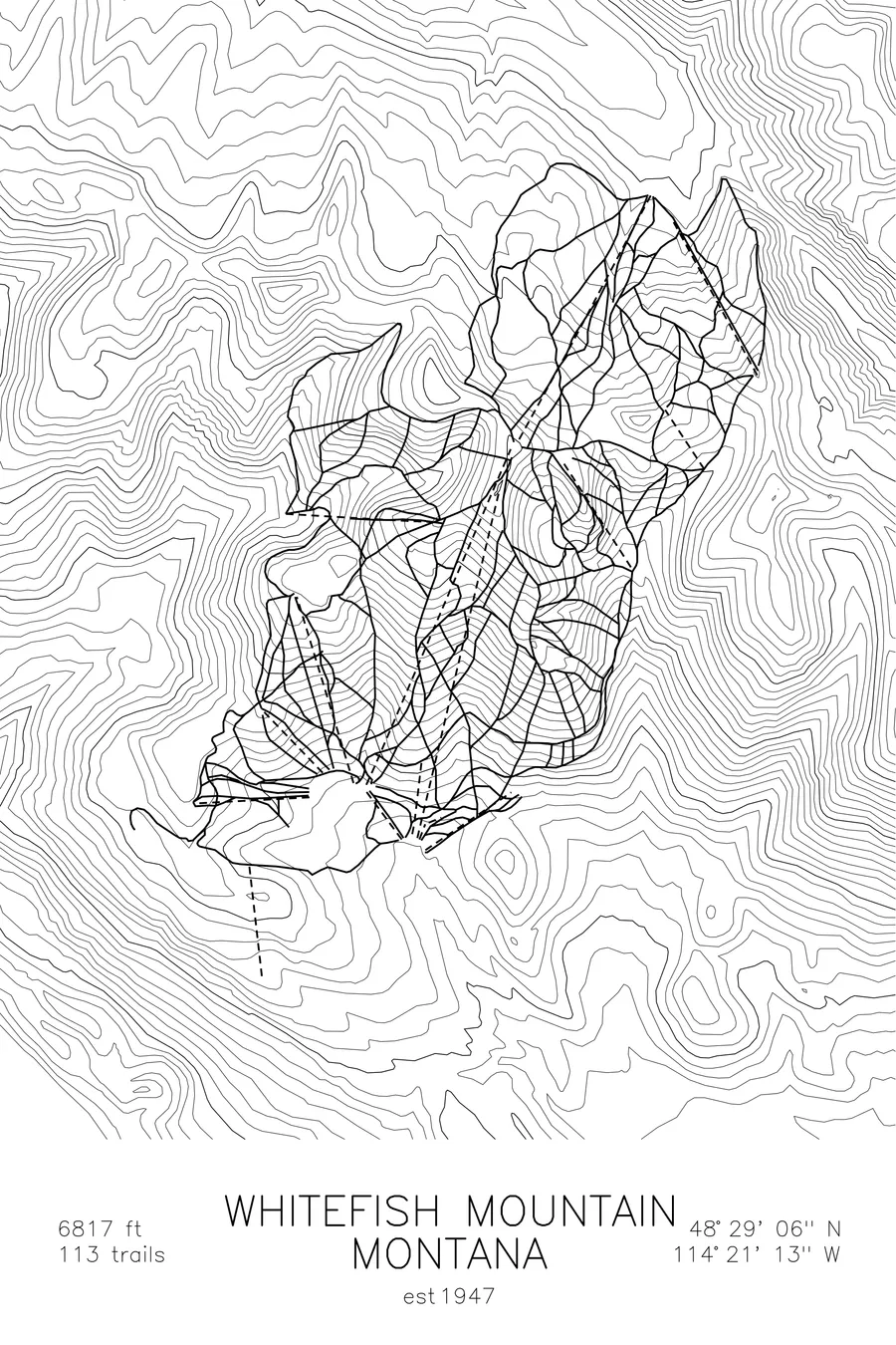 Whitefish Mountain Resort, White colorway