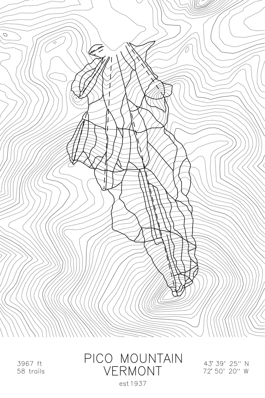 Pico Mountain, White colorway
